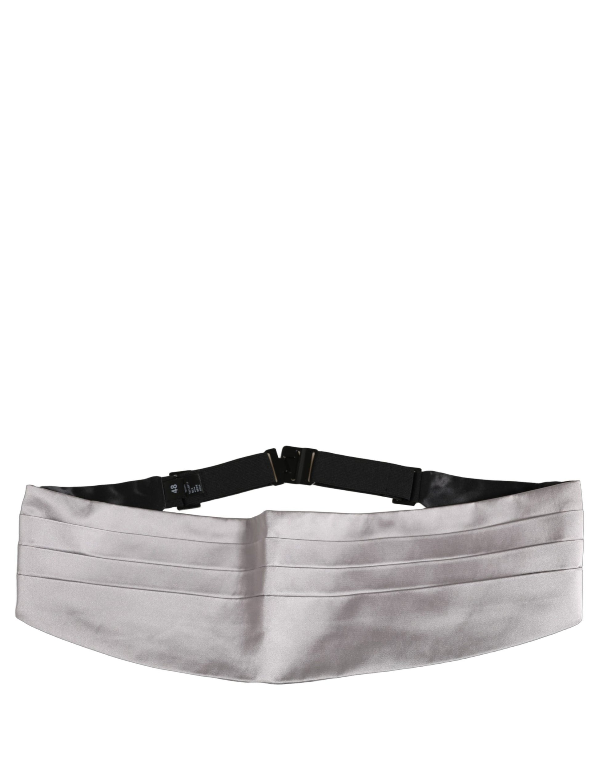 Gray Men 100% Silk Belt Waist Cummerbund