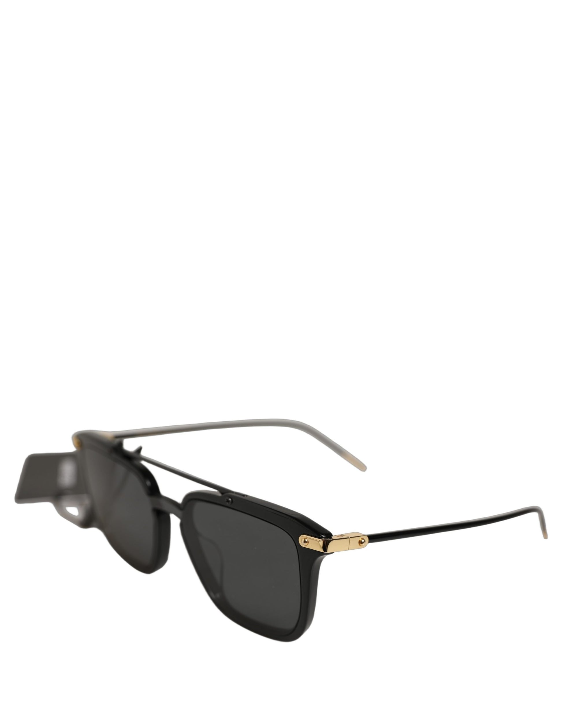 Black DG4327F Double Bridge Square Frame Sunglasses