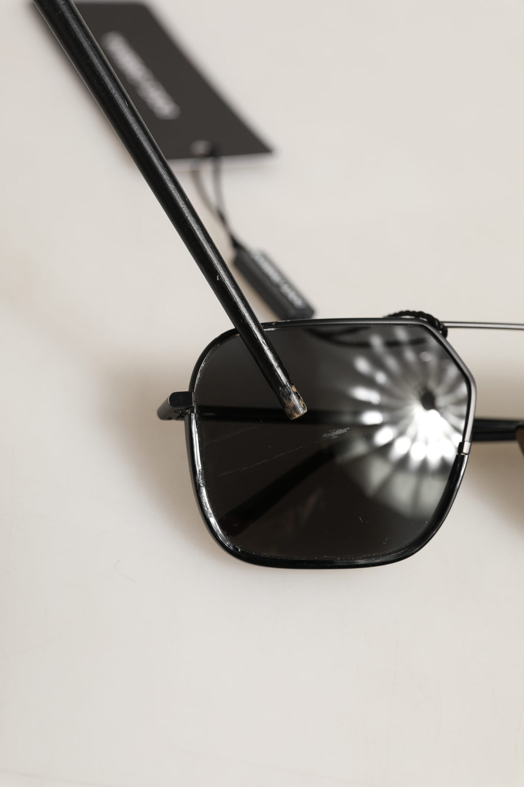 Black DG2193J Rectangular Metal Frame Eyewear Sunglasses