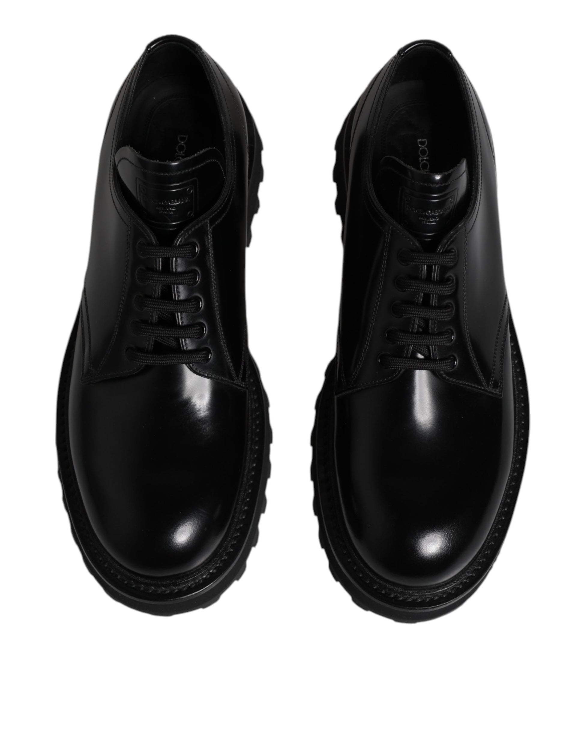 Black Calf Leather Hi-Trekking Derby Shoes