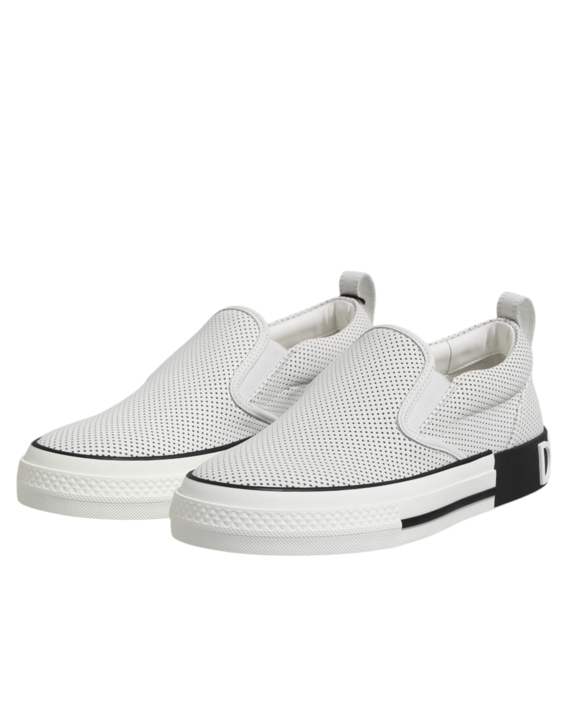 White Perforated Custom 2.Zero Sneakers Shoes