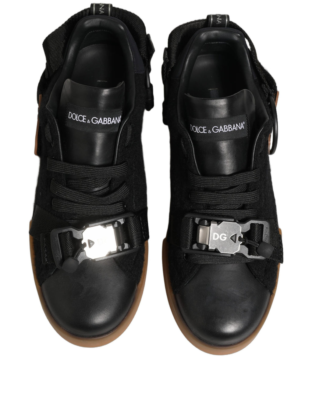 Black Felt Leather Low Top Sneaker Shoes