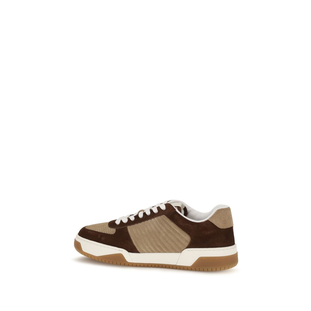 Brown Calf Leather Bos Taurus Athletic Sneakers