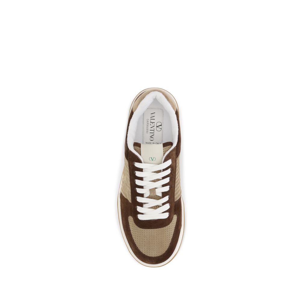 Brown Calf Leather Bos Taurus Athletic Sneakers