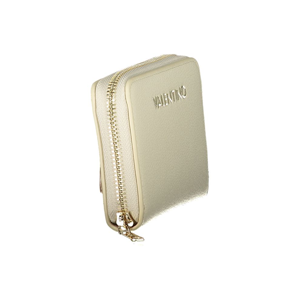 Beige Polyurethane Women's Wallet