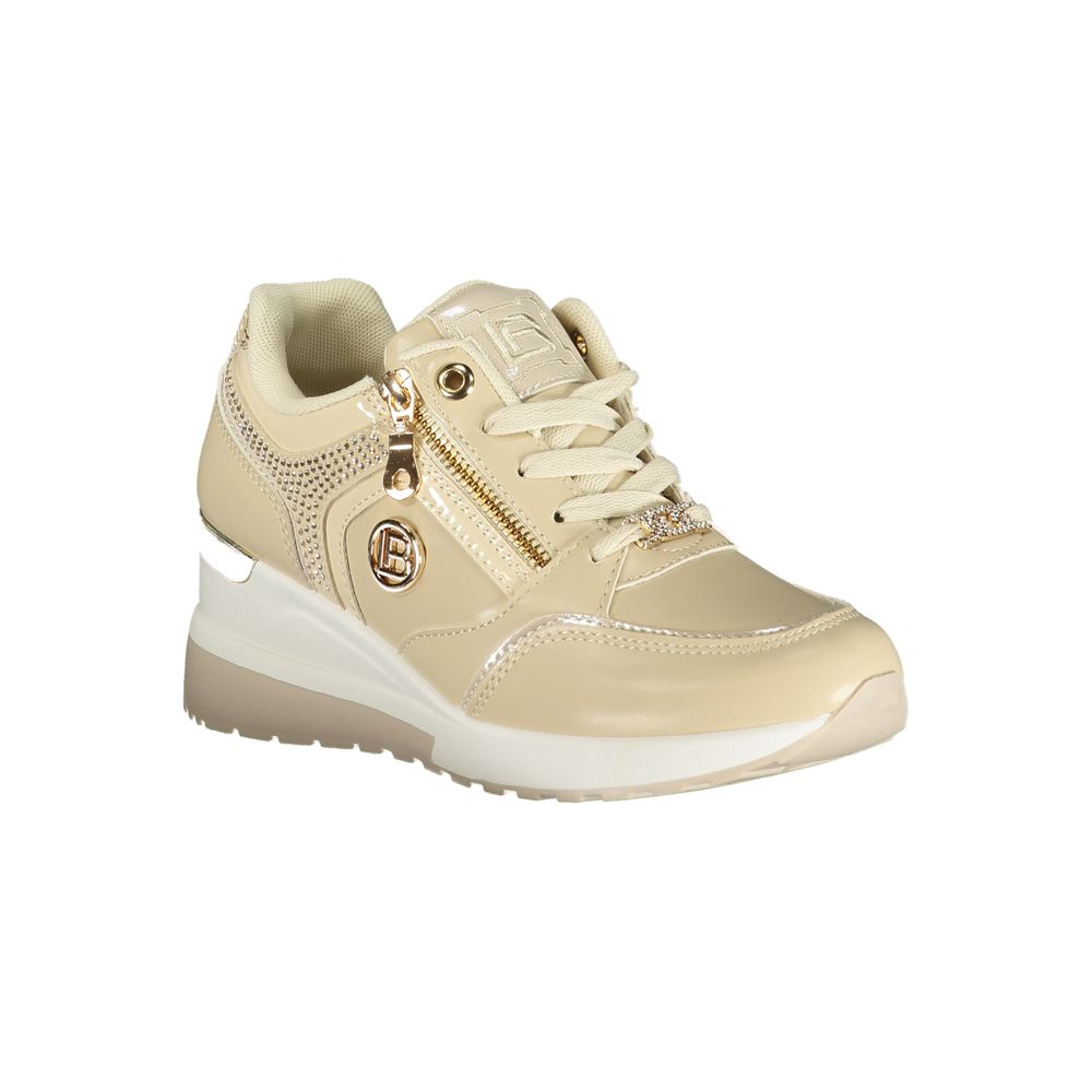 Beige Polyurethane Women's Sneaker