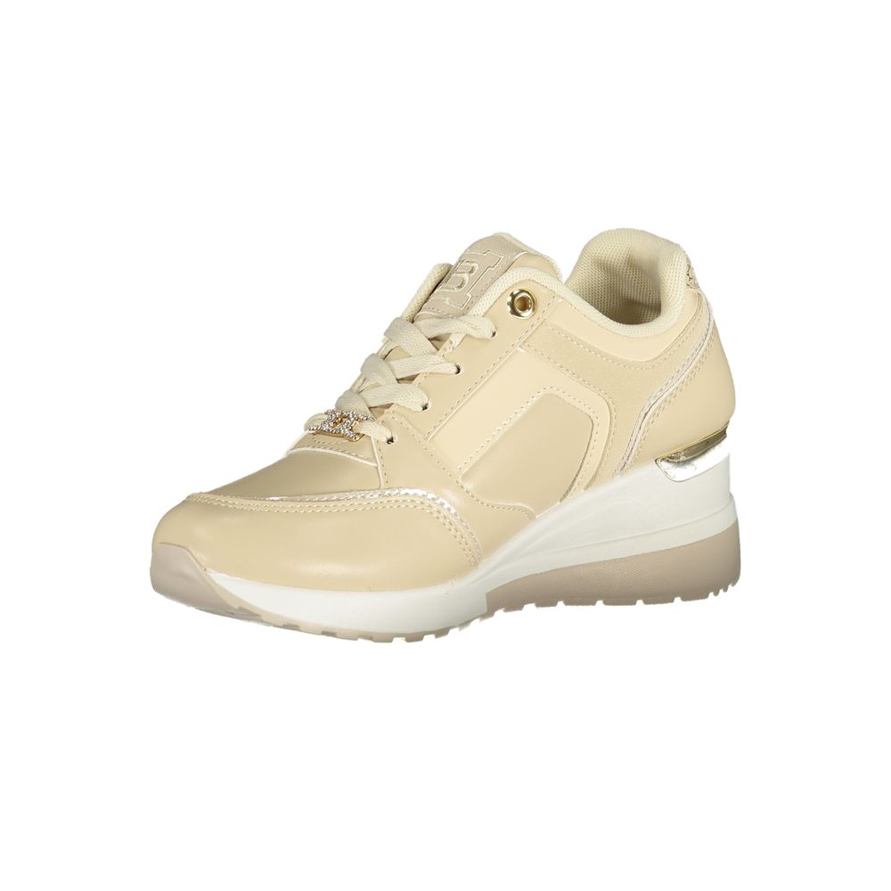 Beige Polyurethane Women's Sneaker
