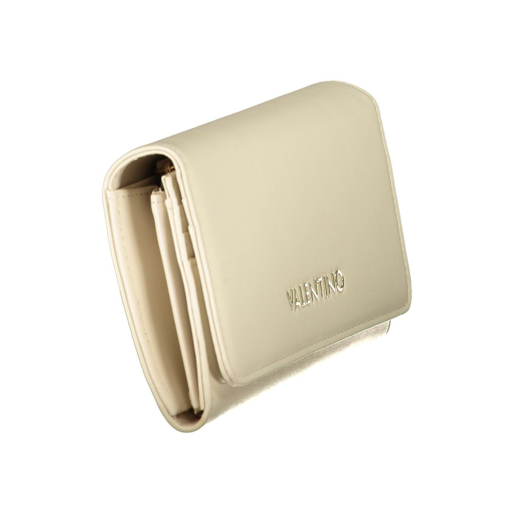 Beige Polyurethane Womens Wallet