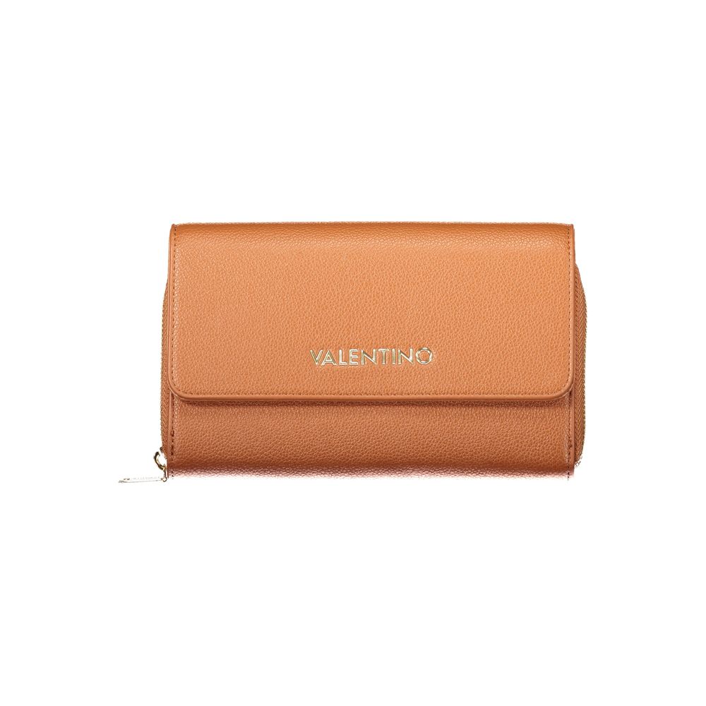 Brown Polyurethane Women's Wallet