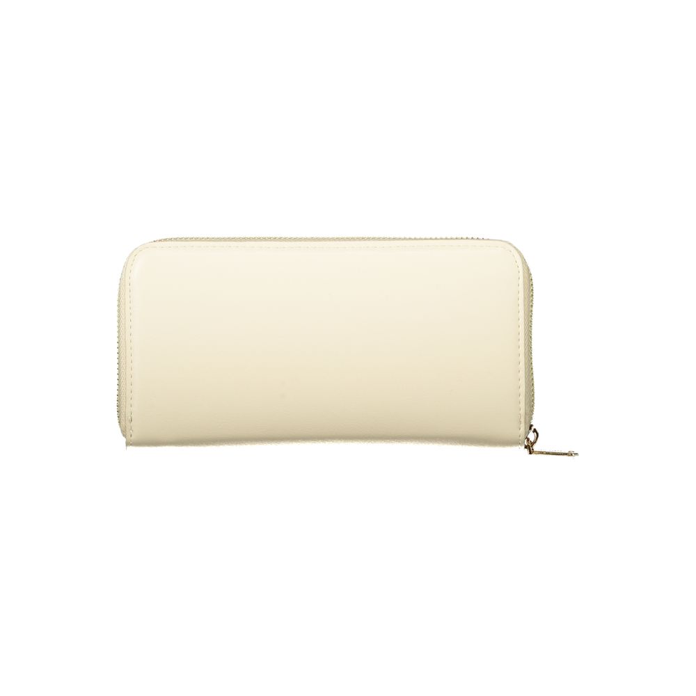Beige Polyurethane Women Wallet