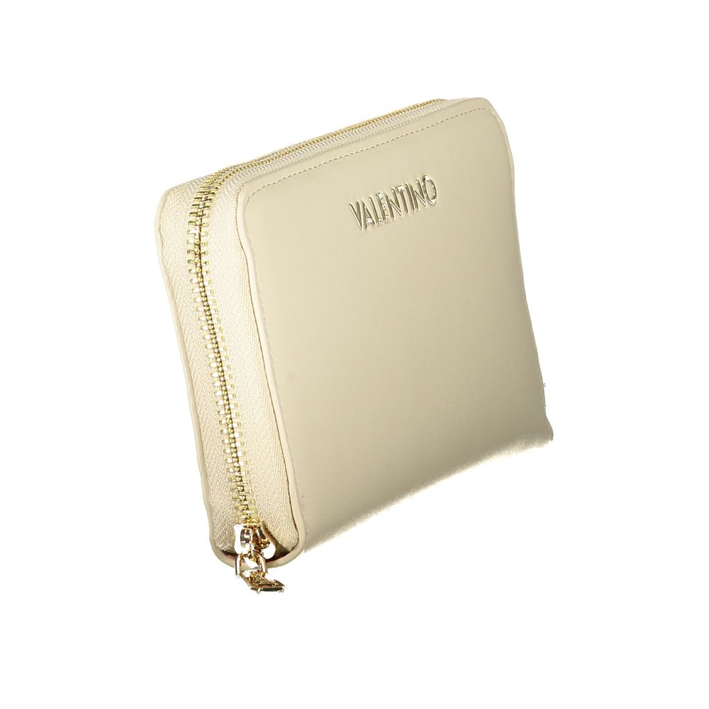 Beige Polyurethane Women Wallet