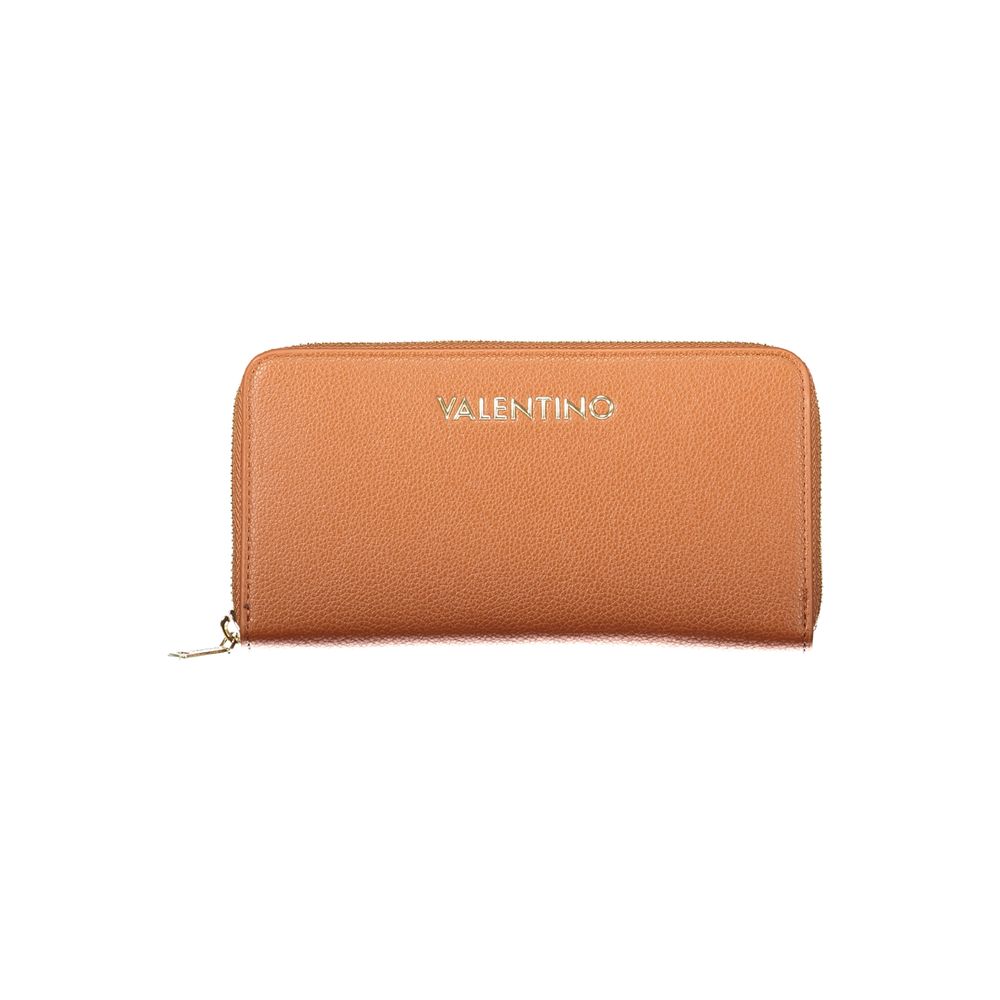 Brown Polyurethane Women's Wallet