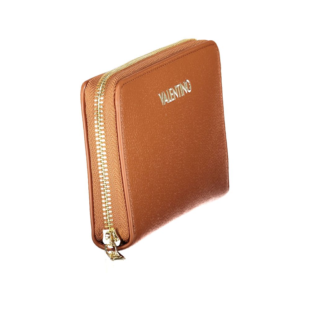 Brown Polyurethane Women's Wallet