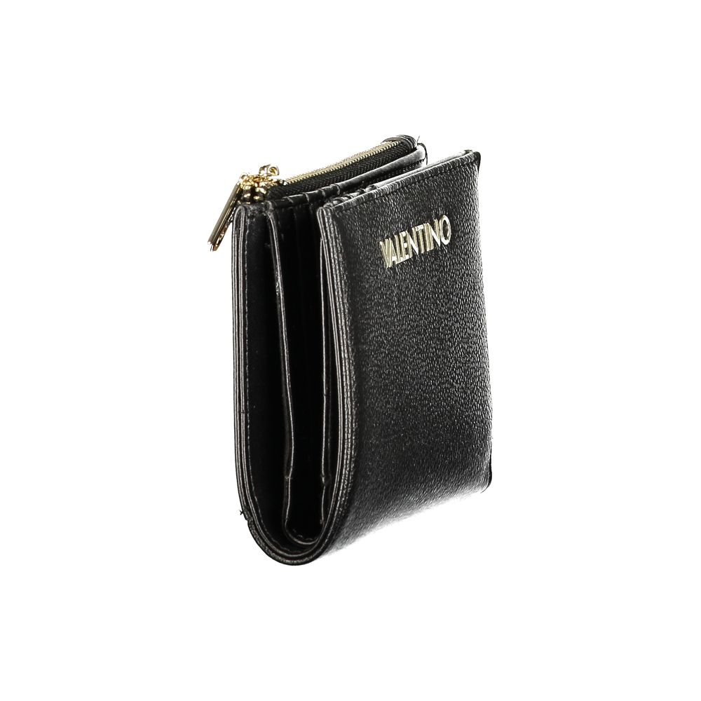 Black Polyurethane Womens Wallet
