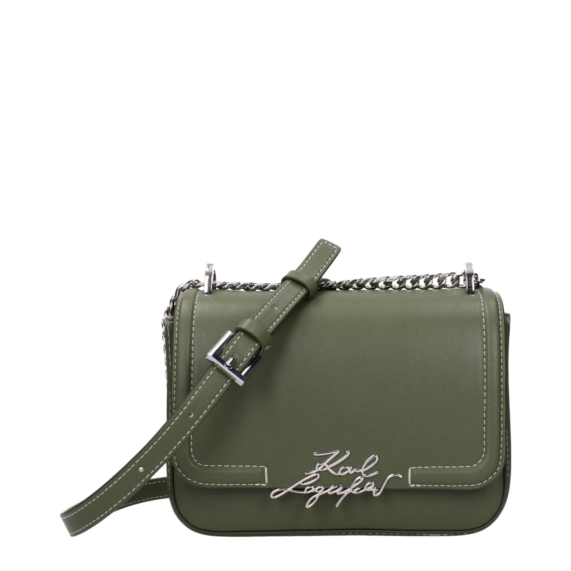 Green Leather Crossbody Bag