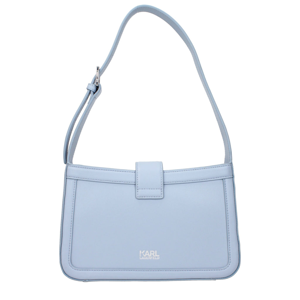 Light Blue Leather Shoulder Bag