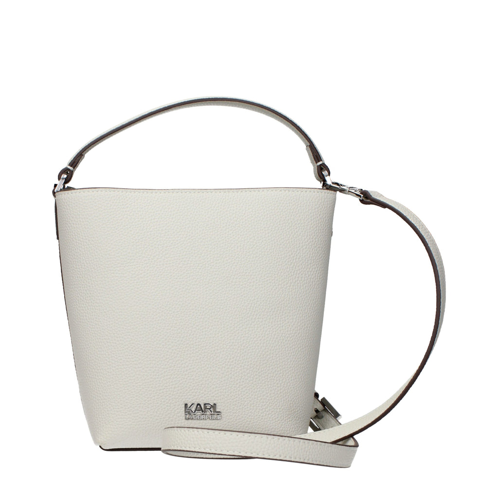Gray Leather Handbag