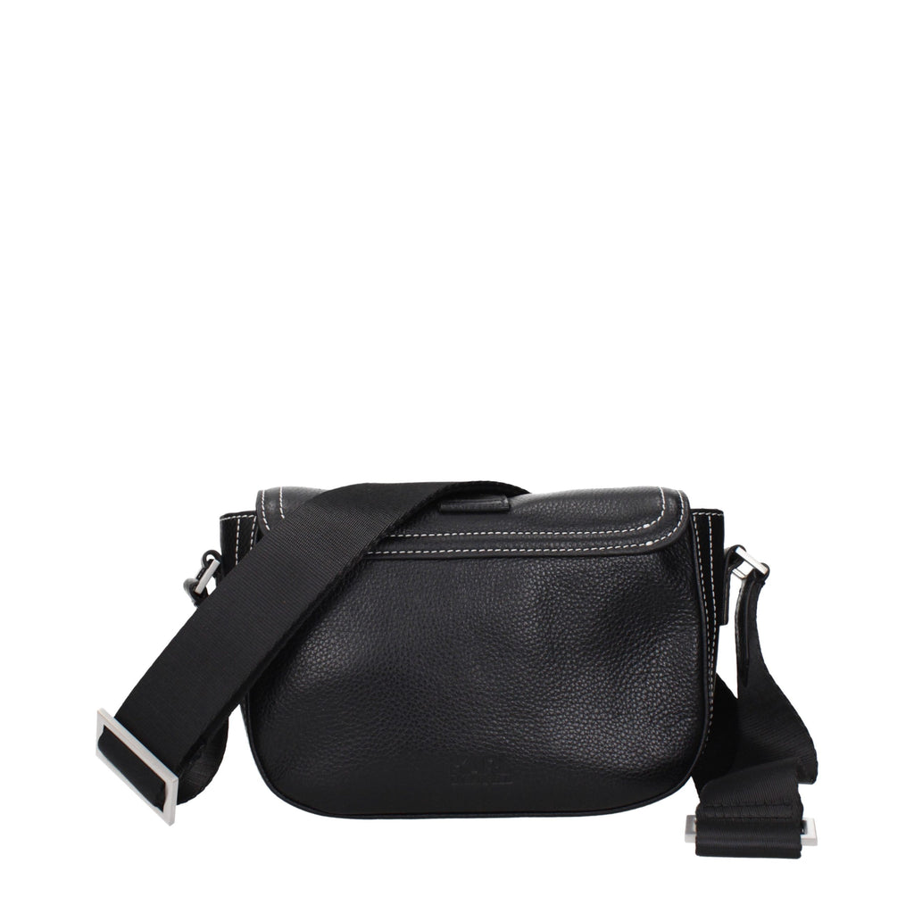 Black Leather Crossbody Bag