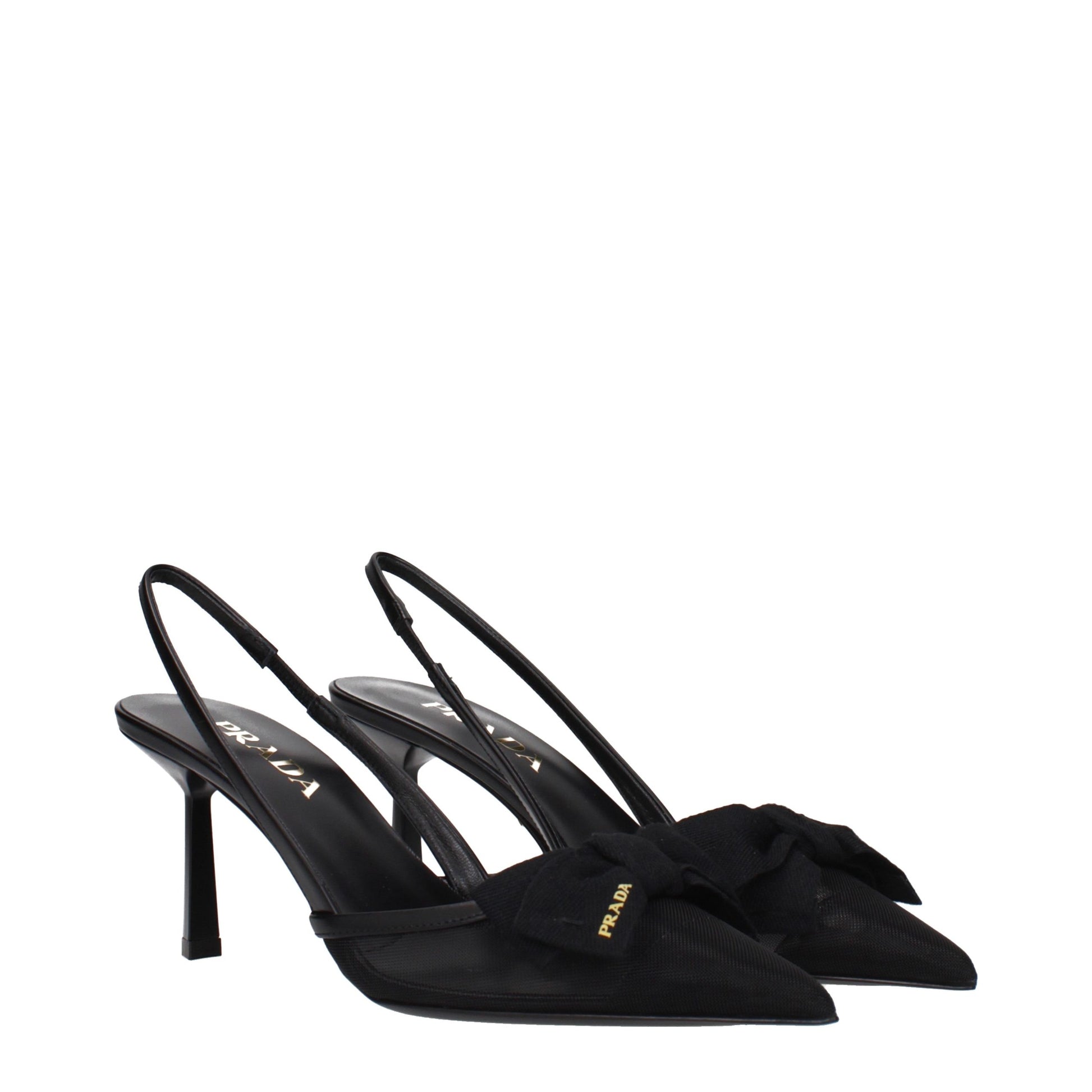 Black Fibres High Heel Pumps