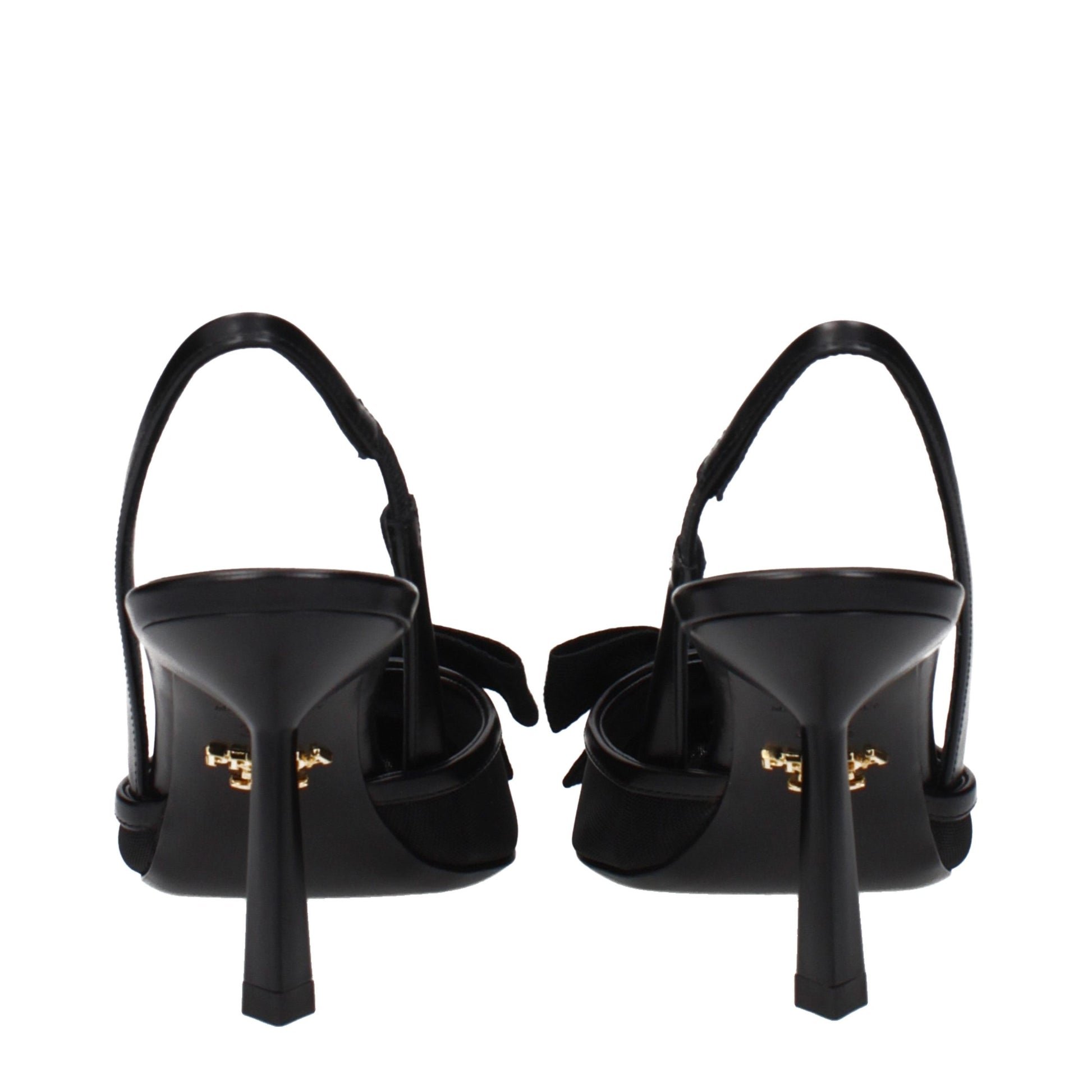 Black Fibres High Heel Pumps