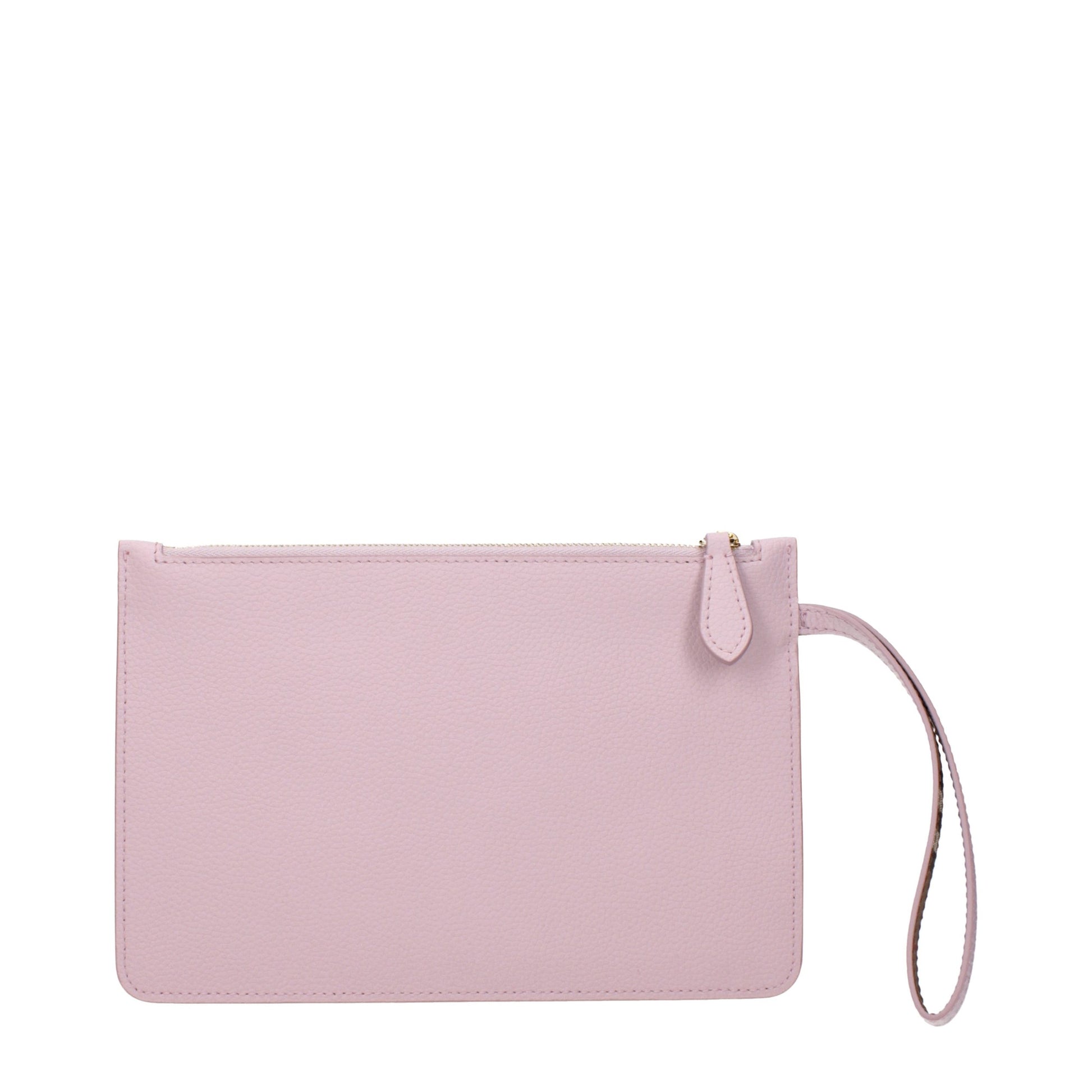 Pink Leather Clutch Bag