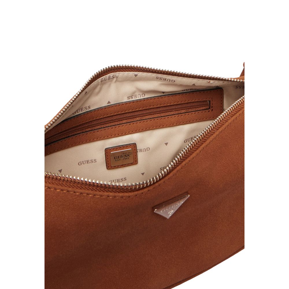 Brown Suede Leather Handbag