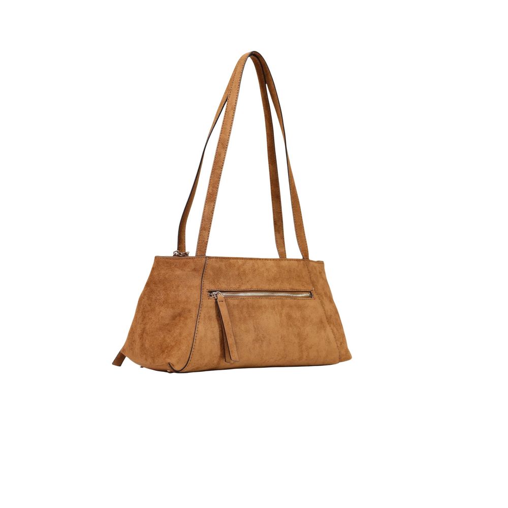 Brown Polyester Handbag