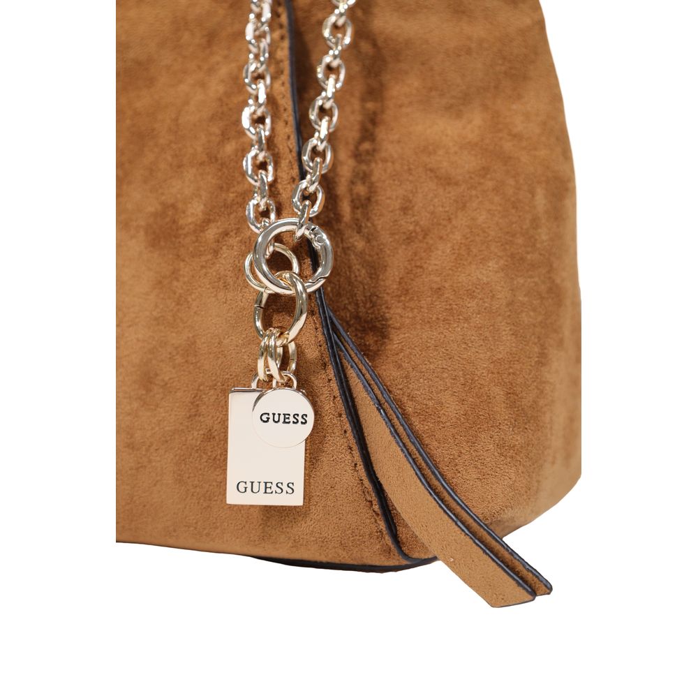 Brown Polyester Handbag