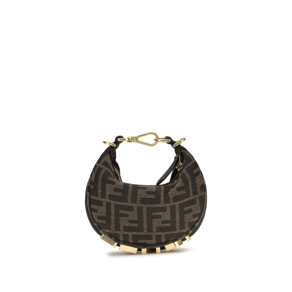 Brown Polyamide Shoulder Bag