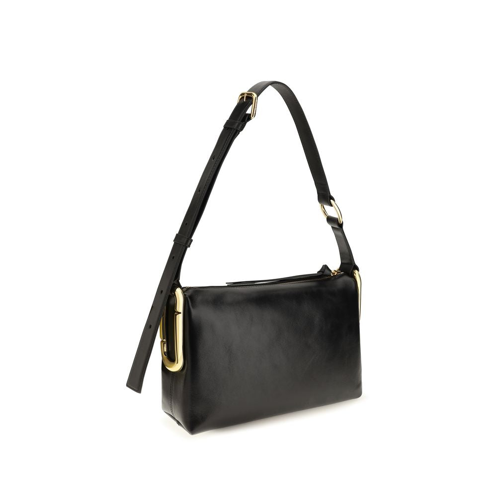 Black Calf Leather Bos Taurus Shoulder Bag