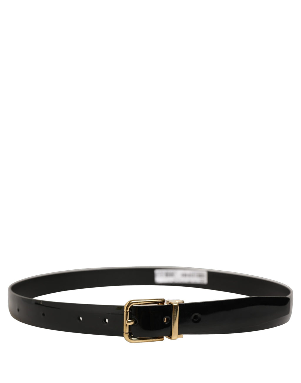 Black Classic Leather Gold Tone Buckle Belt