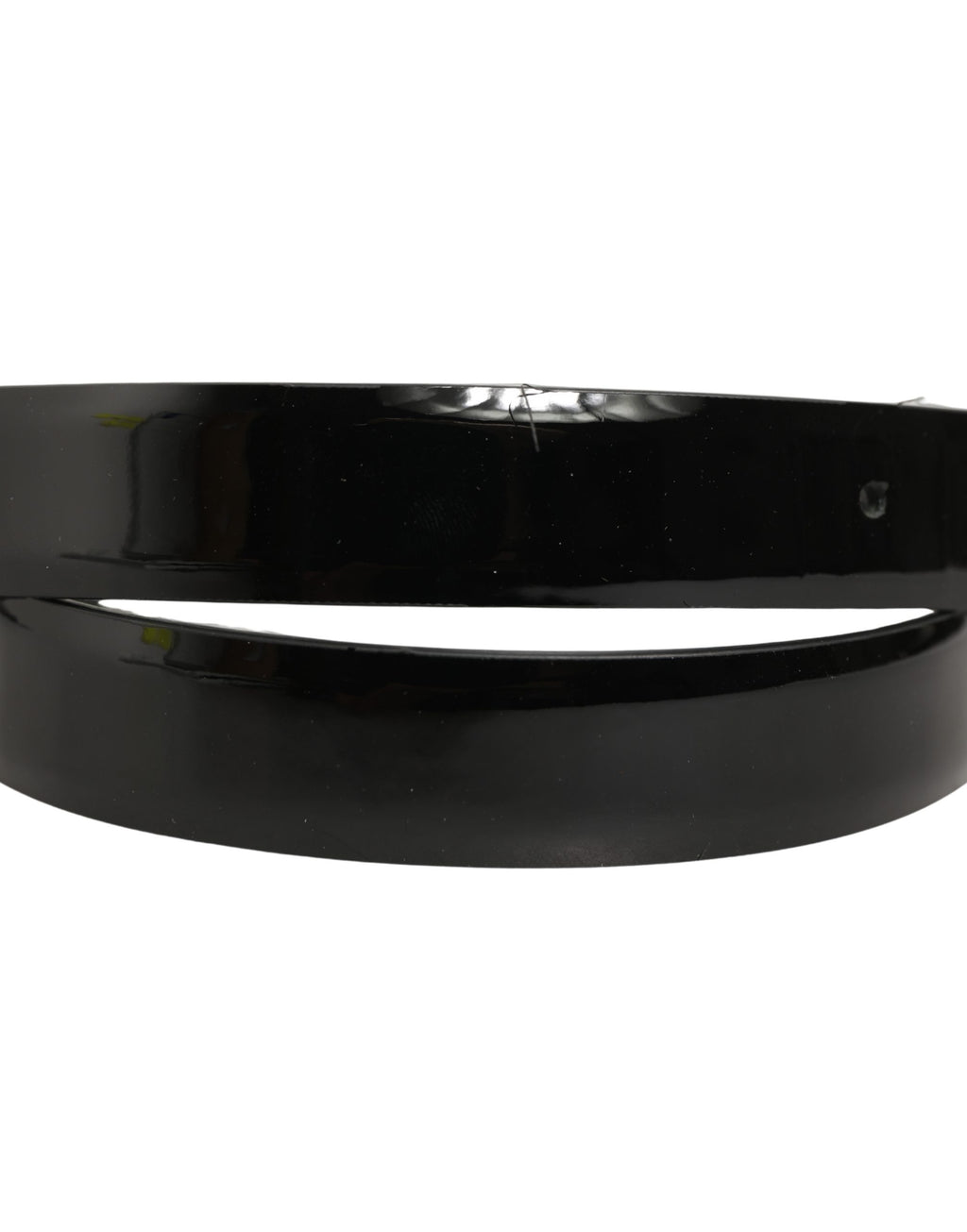 Black Classic Leather Silver Tone Buckle Belt