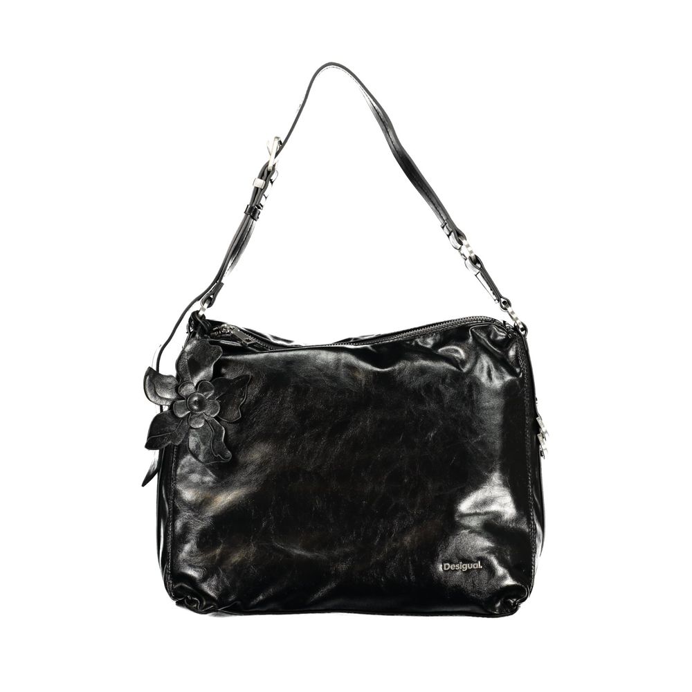 Black Polyurethane Women's Bag