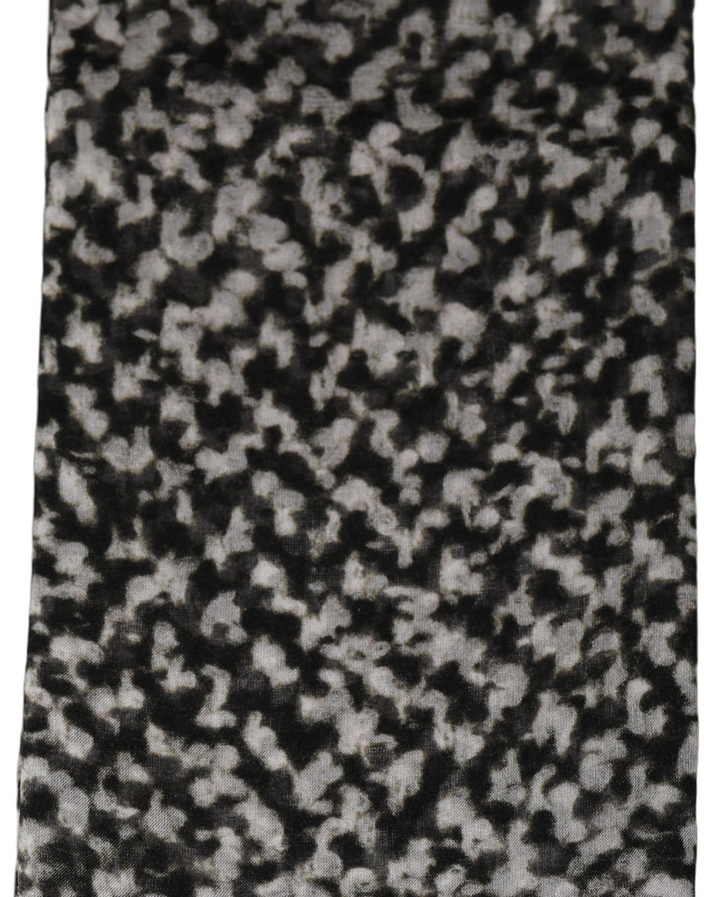 Black White Herringbone Tweed Shawl Scarf