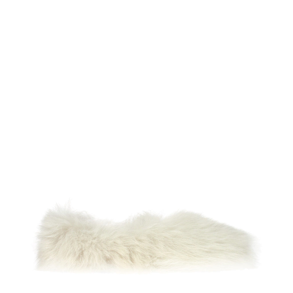 White Fur Slippers