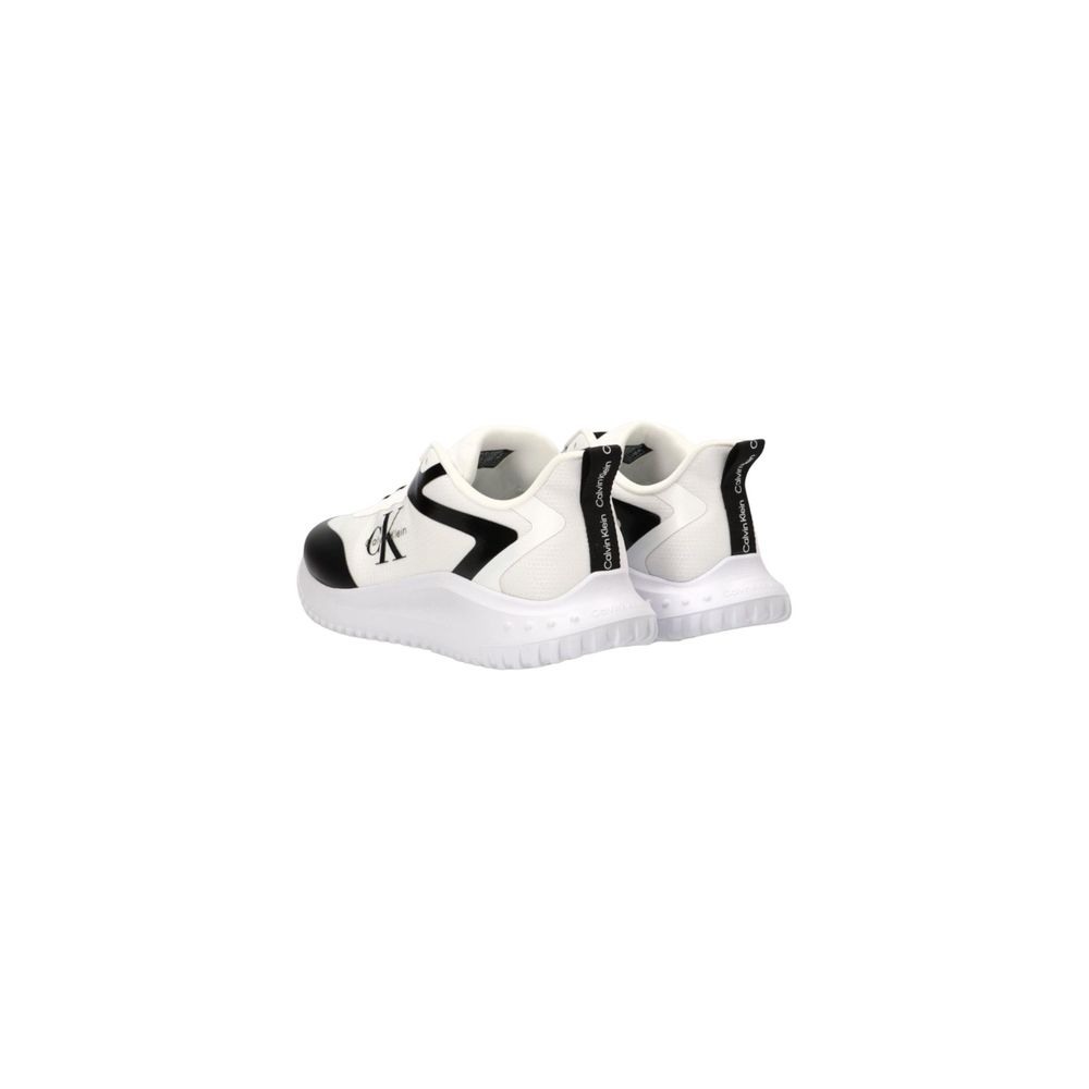Black And White Recycled Polyester Athletic Sneakers