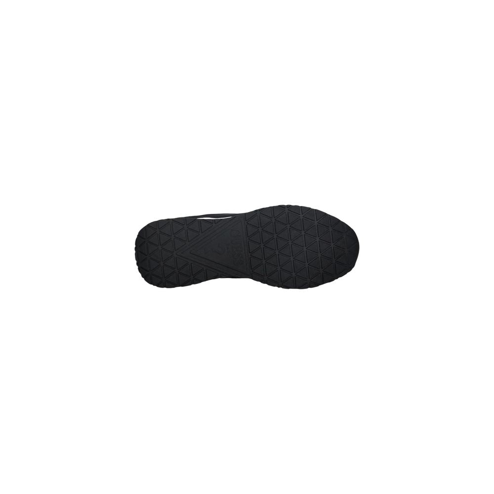 Black Polyester Athletic Sneakers