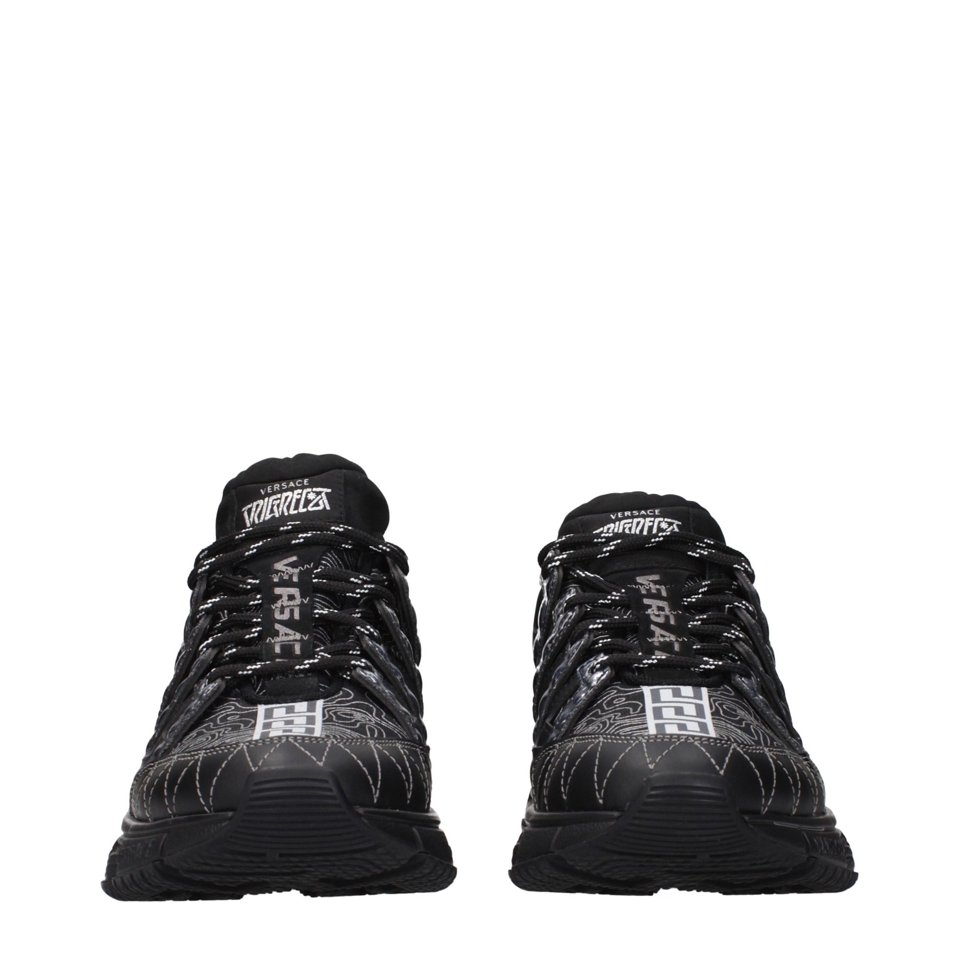 Black Fabric Athletic Sneakers