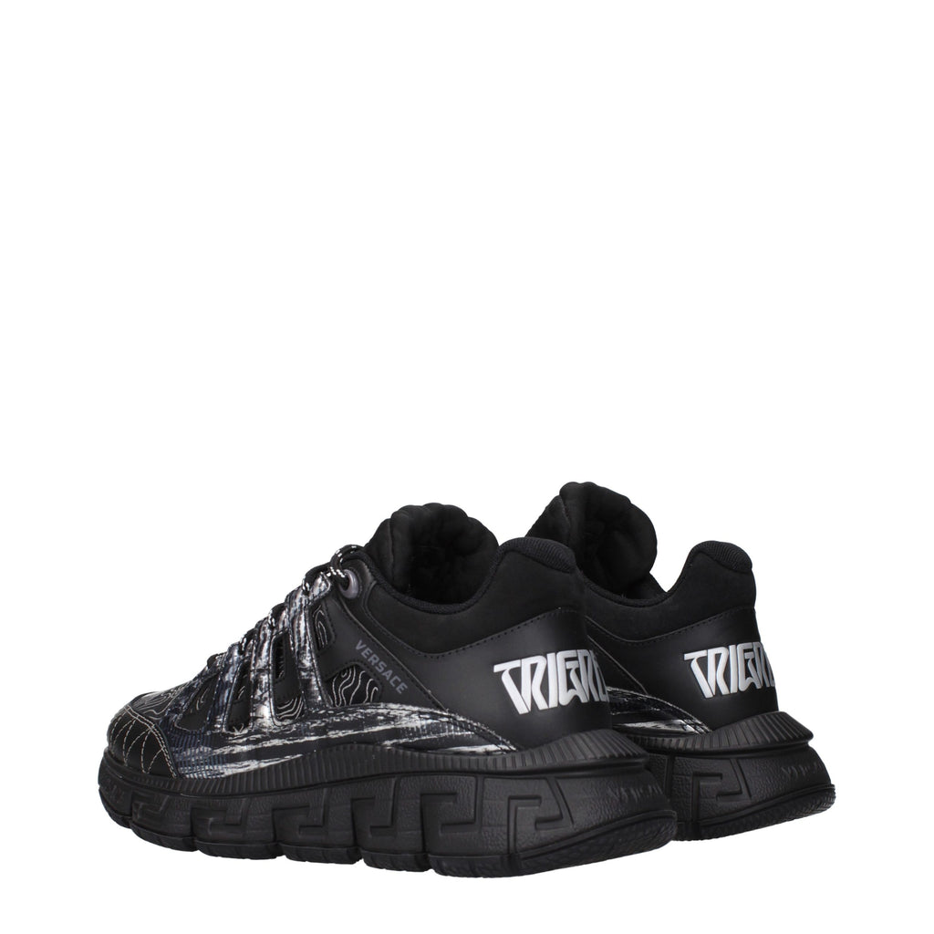 Black Fabric Athletic Sneakers