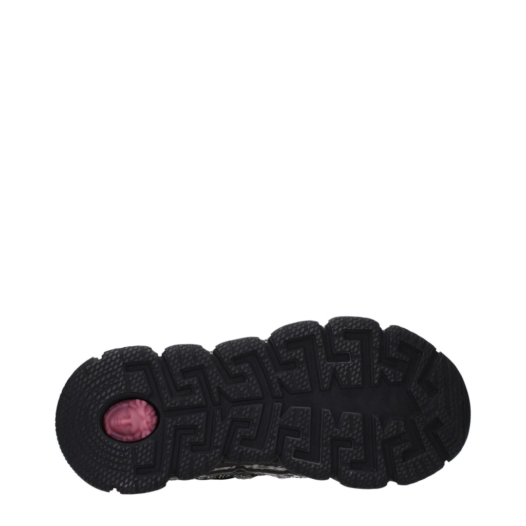 Black Fabric Athletic Sneakers