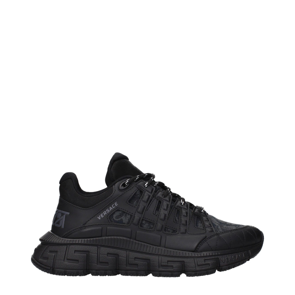 Black Fabric Athletic Sneakers