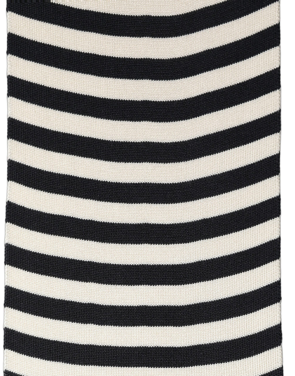 Black White Stripes Silk Knitted Shawl Scarf