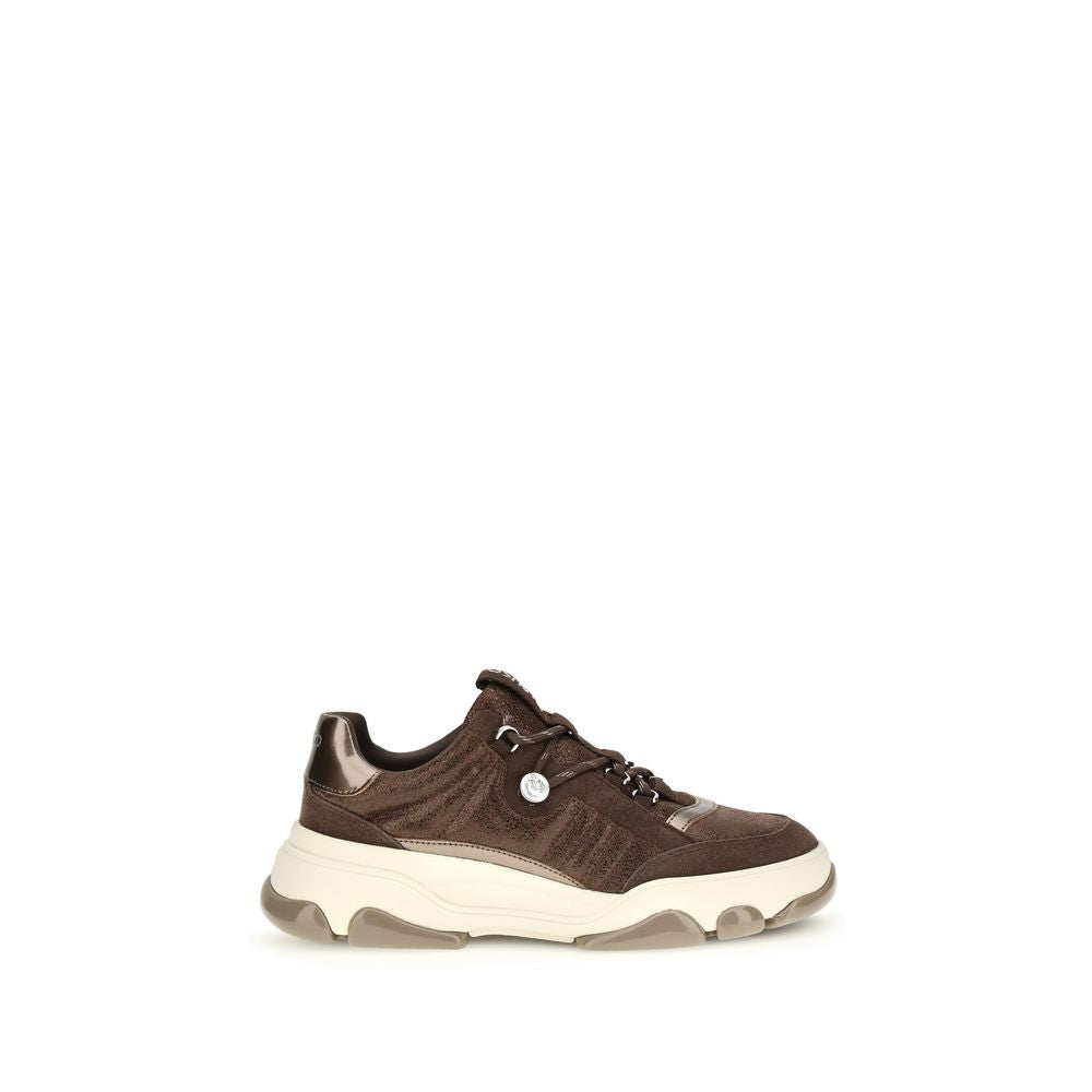 Brown Calf Leather Bos Taurus Chunky Sneakers