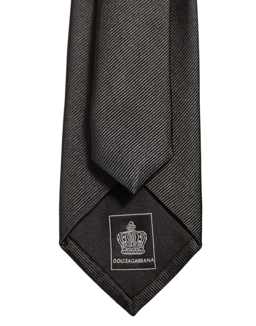 Men Dark Gray Silk Classic Adjustable Tied Necktie Tie