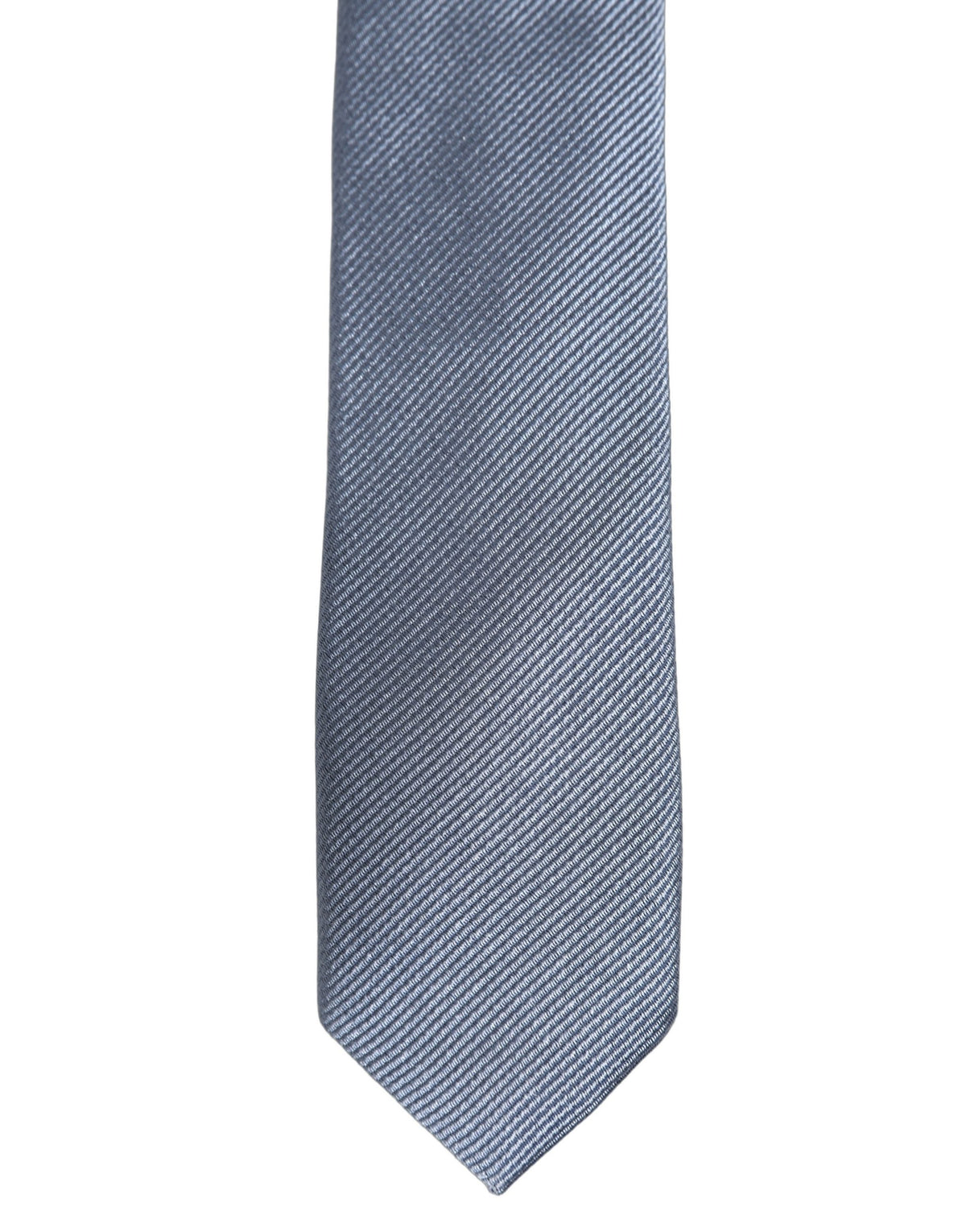 Men Light Blue Textured Silk Adjustable Tied Necktie Tie