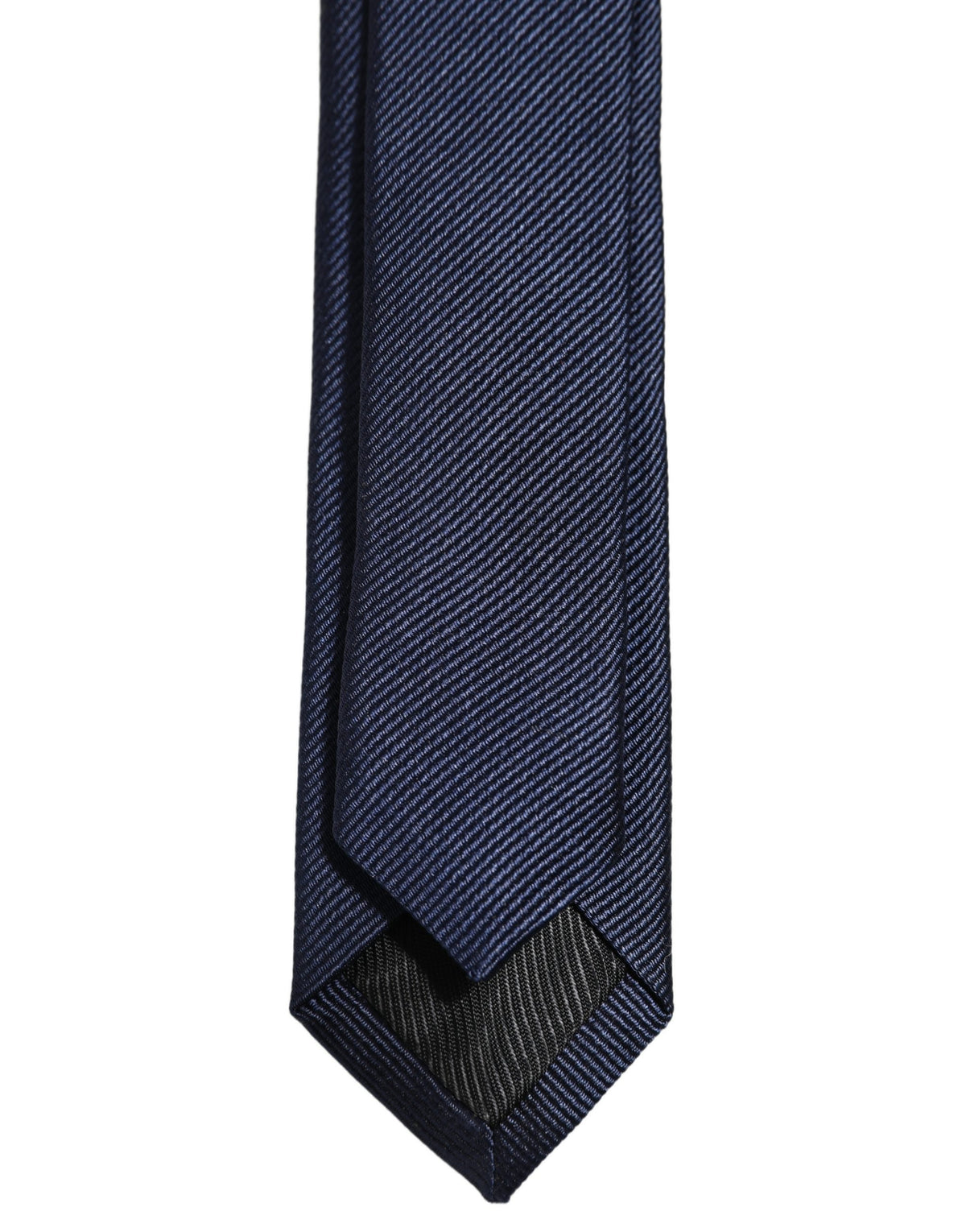 Men Dark Blue Textured Silk Adjustable Tied Necktie Tie