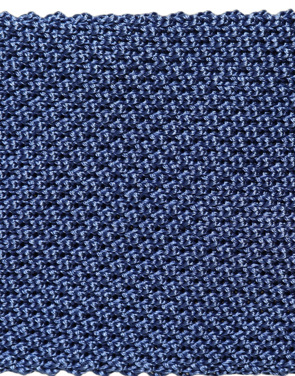 Men Blue Silk Knitted Skinny Adjustable Tied Necktie Tie
