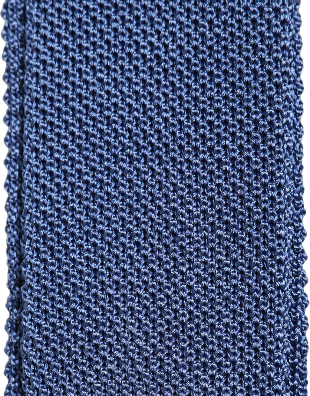 Men Blue Silk Knitted Skinny Adjustable Tied Necktie Tie