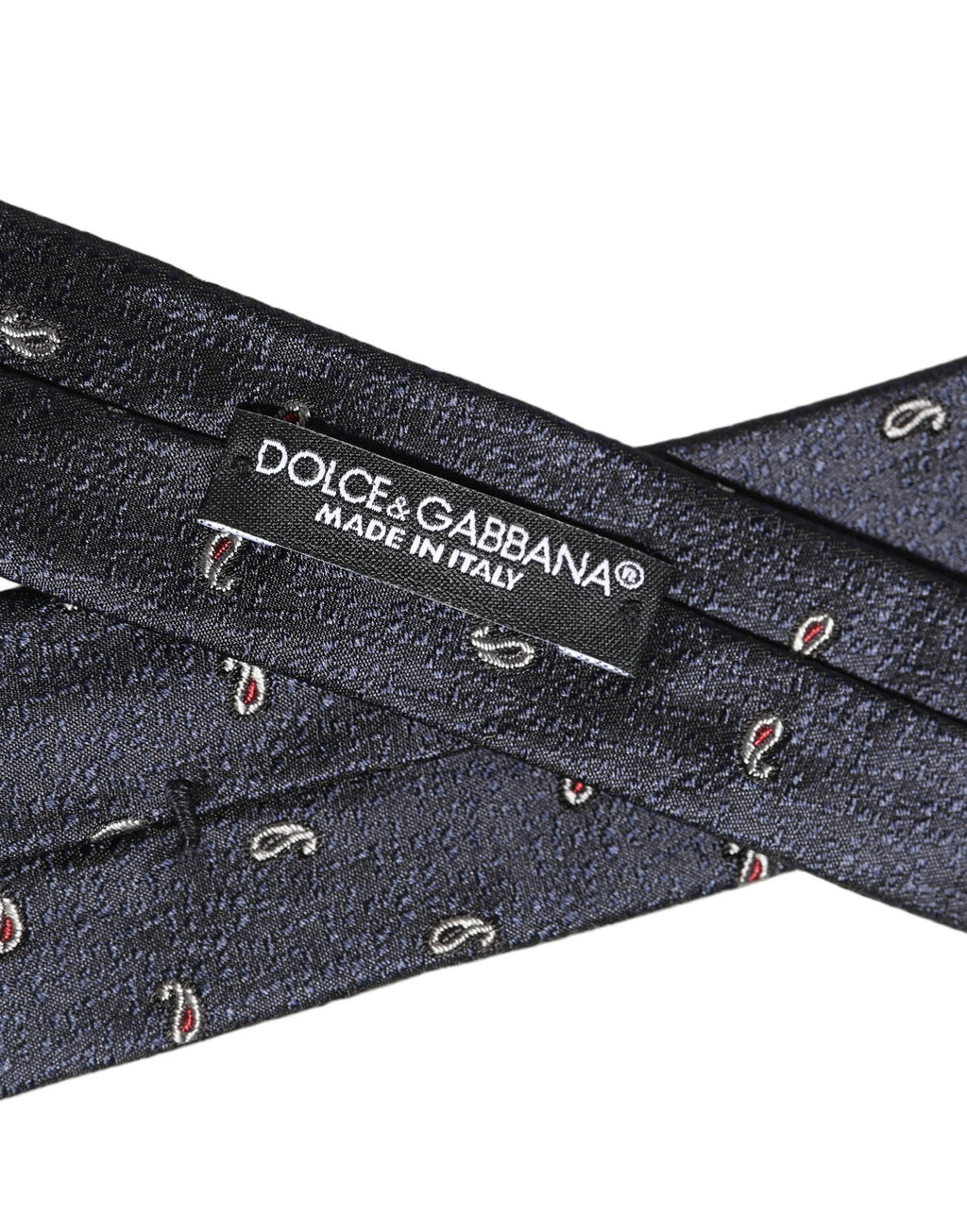Dark Blue Silk Paisley Adjustable Tied Men Necktie Tie