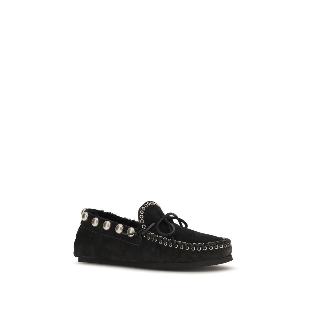 Black Calf Leather Bos Taurus Slip-On Loafers